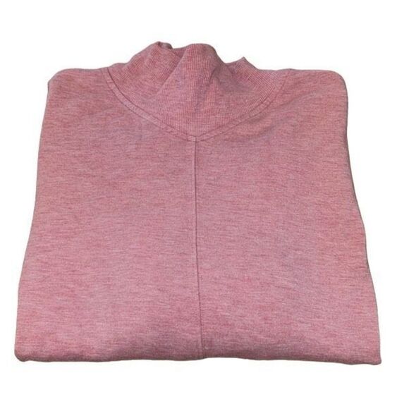 Athleta Apollo Mock Crewneck Sweatshirt Conch Pink Heather Size Small - Picture 6 of 12